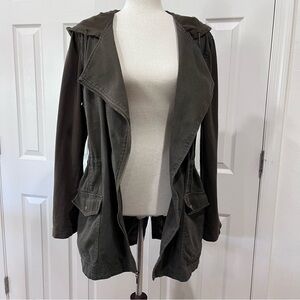 Caslon Olive Anorak Jacket Cinch Waist Coat